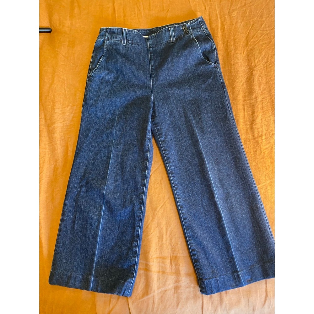 AG Adriano Goldschmied The Juliette Trouser Nautical Wide Leg Crop 28 R sku52